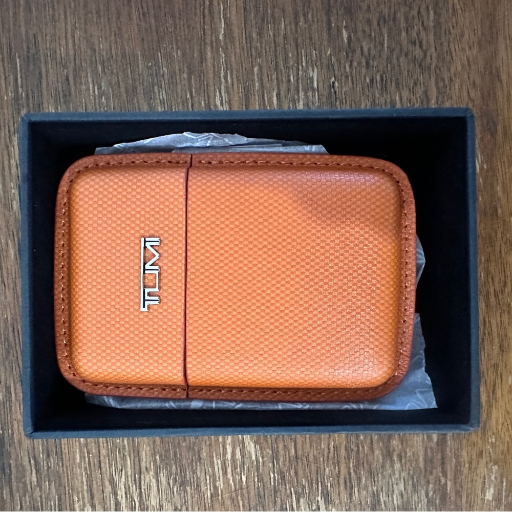 Tumi Burnt Orange Card Case